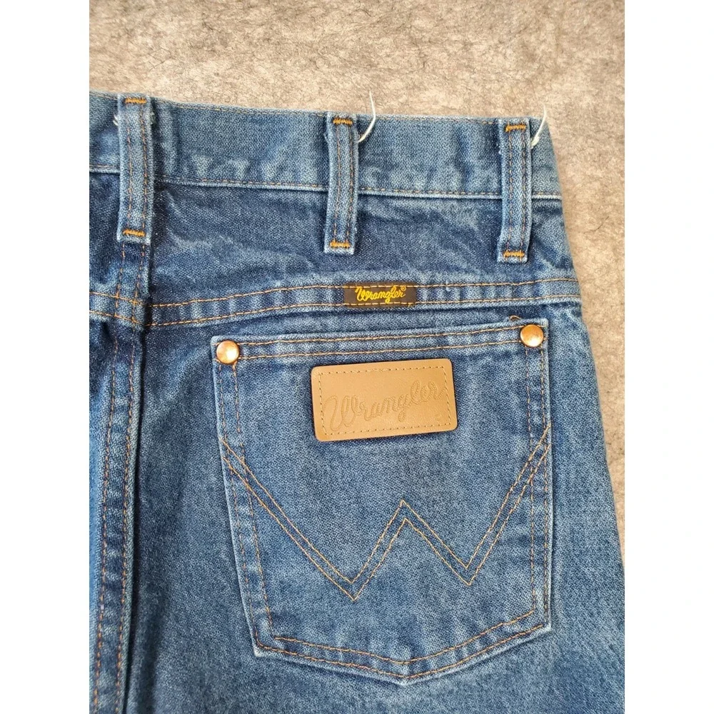 Wrangler Jeans Mens 28x35* Blue Denim Cowboy Cut Slim Fit Western Rodeo 936PWD